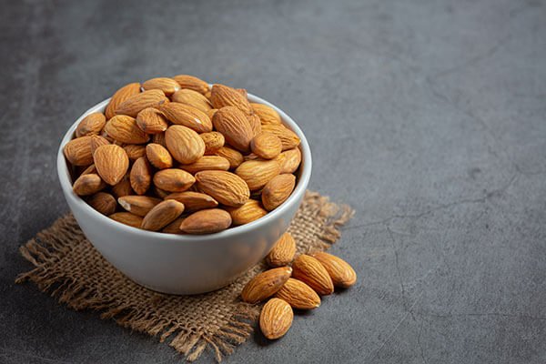 Almonds are high in antioxidants, vitamin E, protein, and fiber