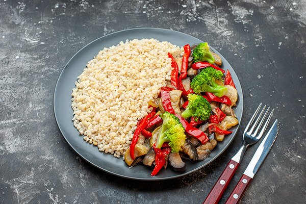 Healthy Fried Brown Rice With Vegetables